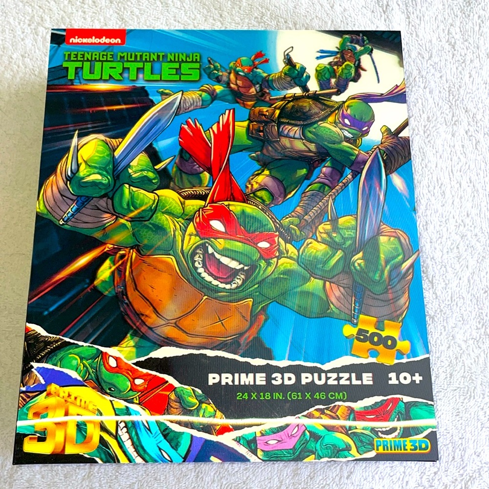 NEW Sealed Box Teenage Mutant Ninja Turtles Nickelodeon 3D Puzzle 500 pc 10+ Yrs